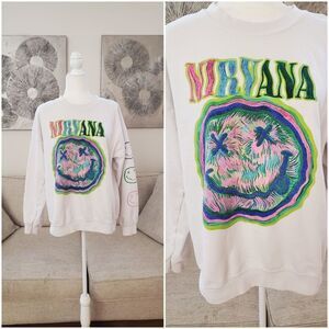 Nirvana Nevermind Unisex Crewneck Sweatshirt sz Med
